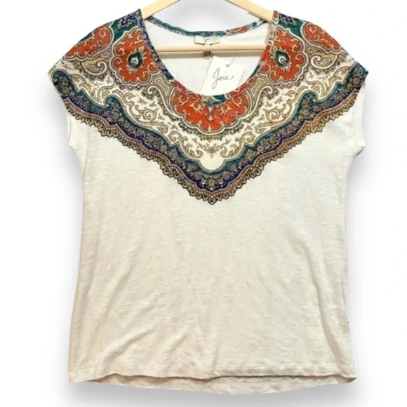 NWT Joie Nasa Linen Printed Top - Picture 1 of 5
